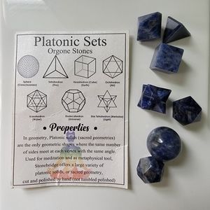 Sacred Geometry Lapis Lazul Set Platonic Set